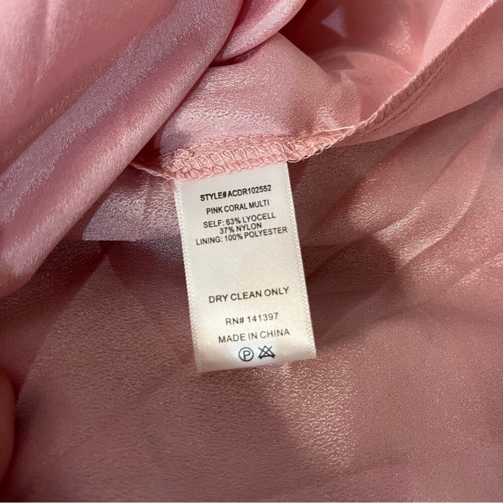 ASTR The Label Vonnessa Pleated Tiered Maxi Dress pink coral multi - XL - Picture 11 of 11